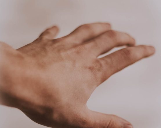 person's left hand